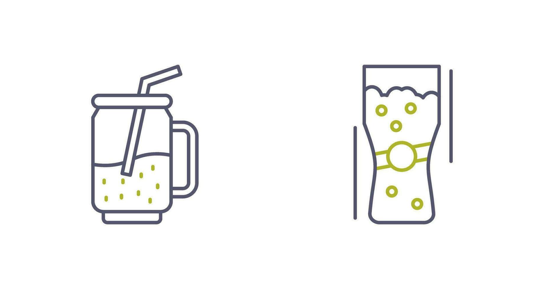 cocktail en pint van bier icoon vector