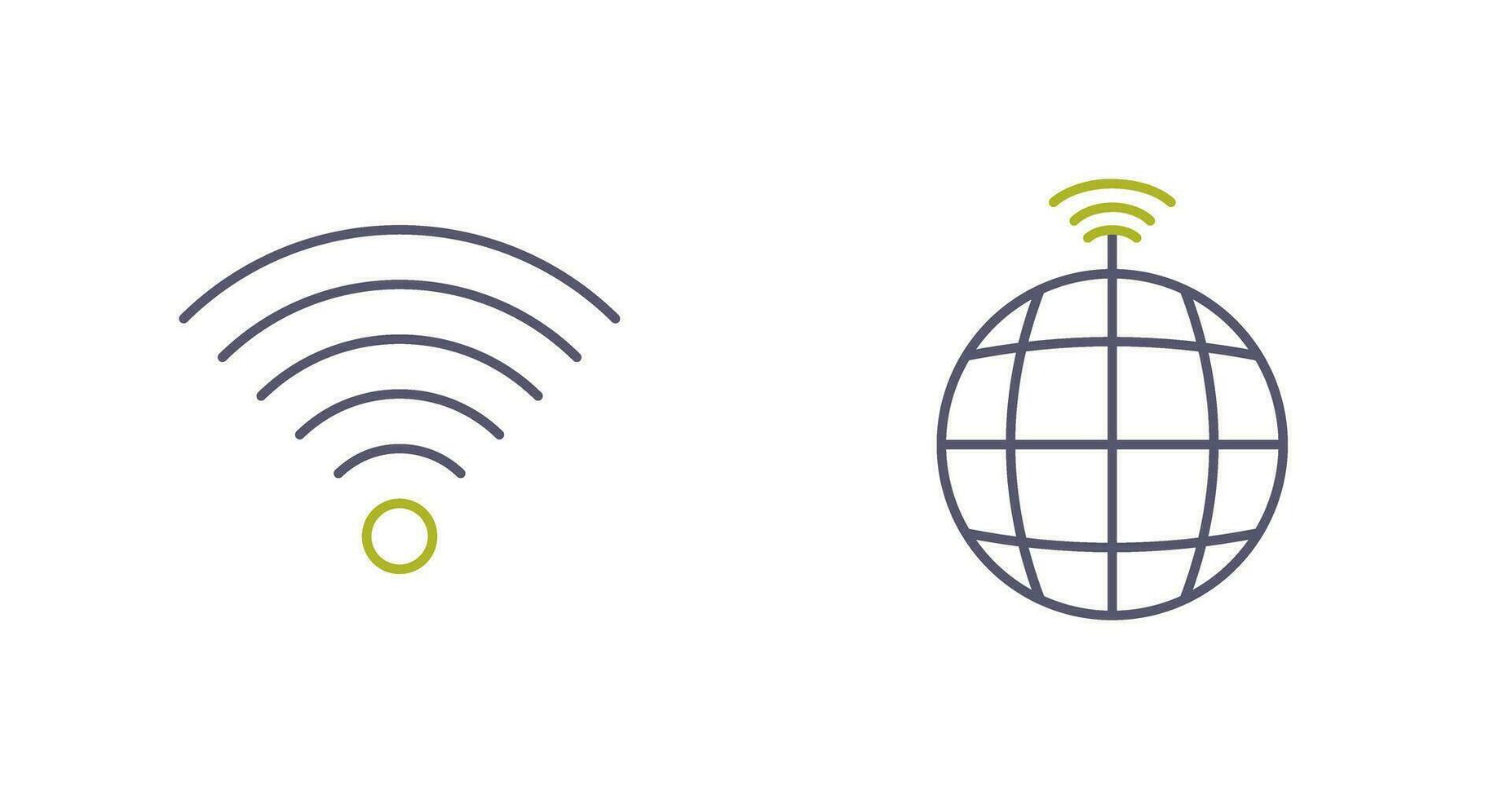 signaal Aan gebruiker en globaal signalen icoon vector