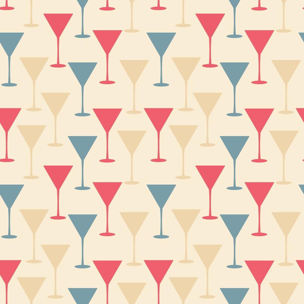 martini glas naadloze patroon vectorillustratie vector