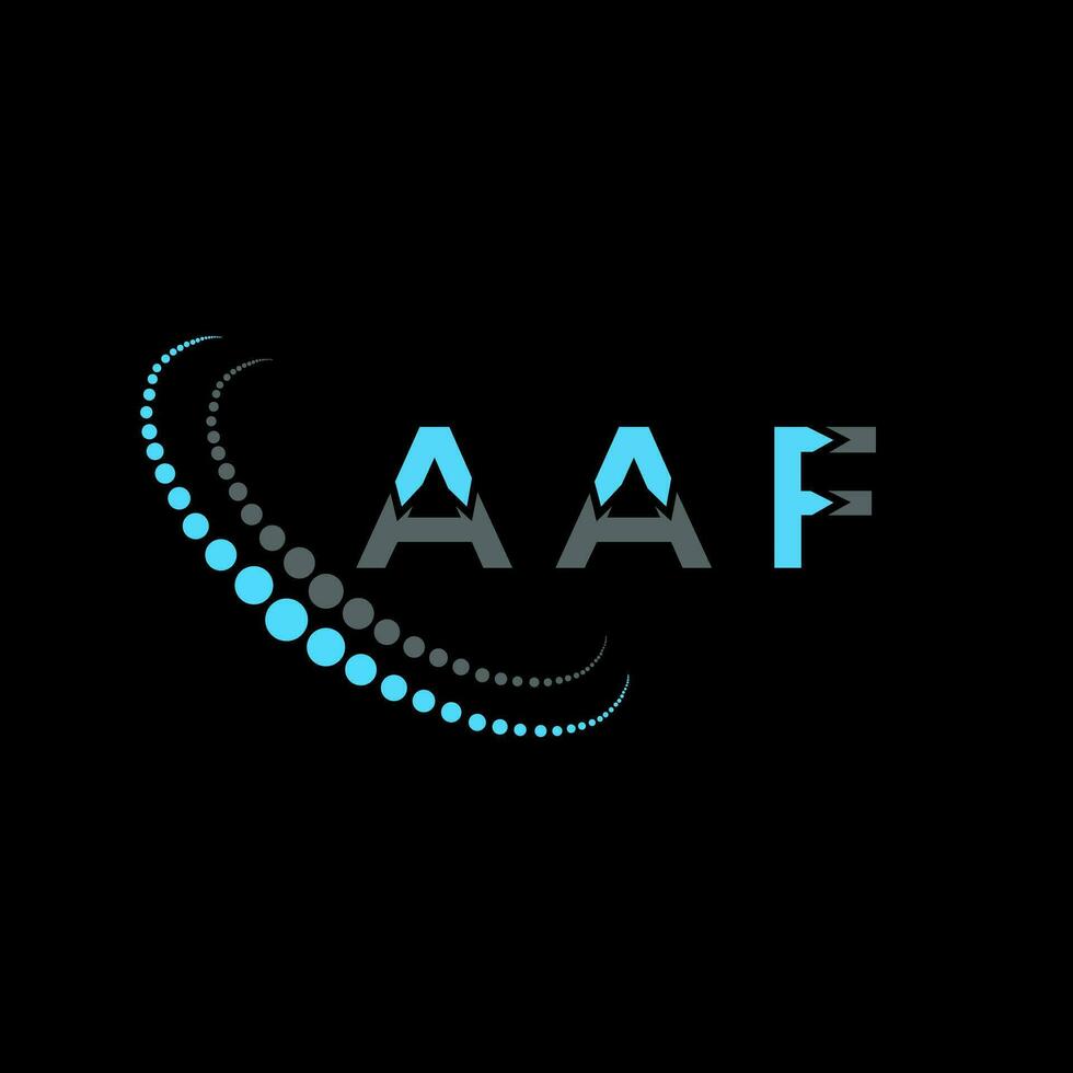 aaf brief logo creatief ontwerp. aaf uniek ontwerp. vector