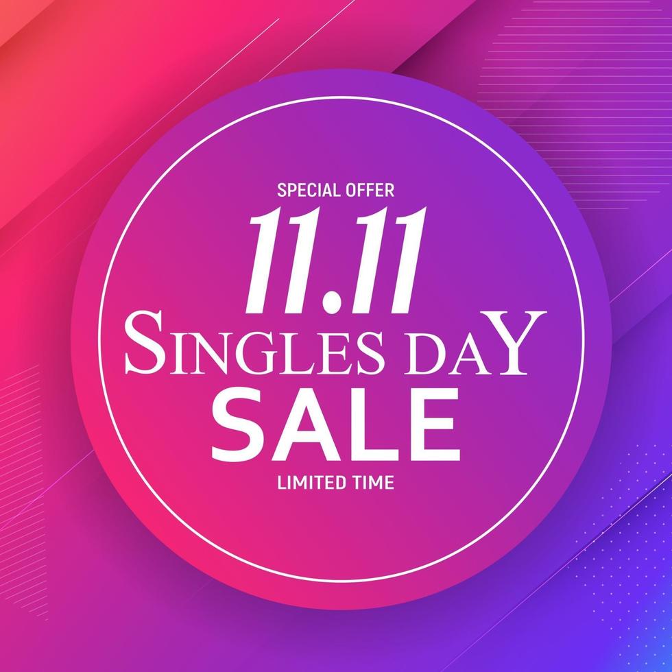 11 november singles dag verkoop. vector illustratie