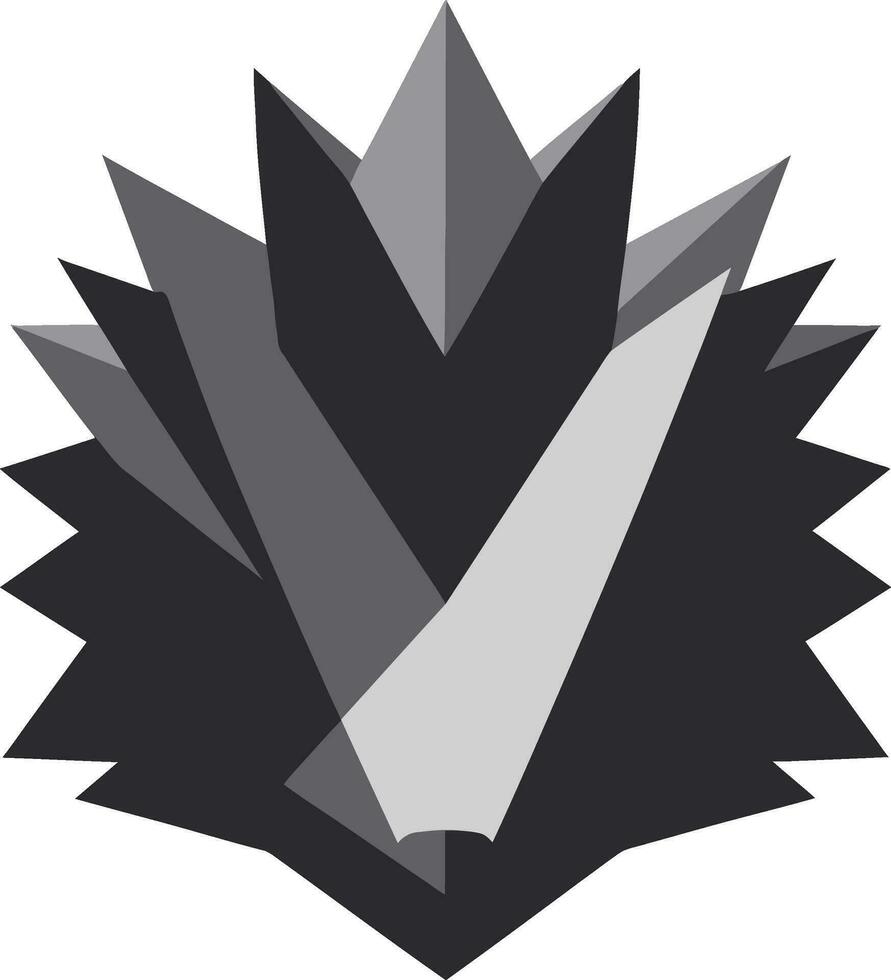 silhouet van een quilled verdediger haasten met stijl modern egel icoon vector