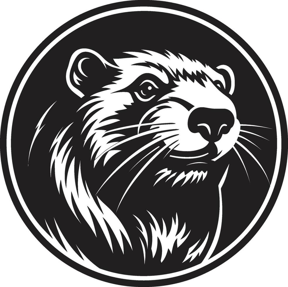 bever vorstelijk embleem bever leiderschap symbool vector