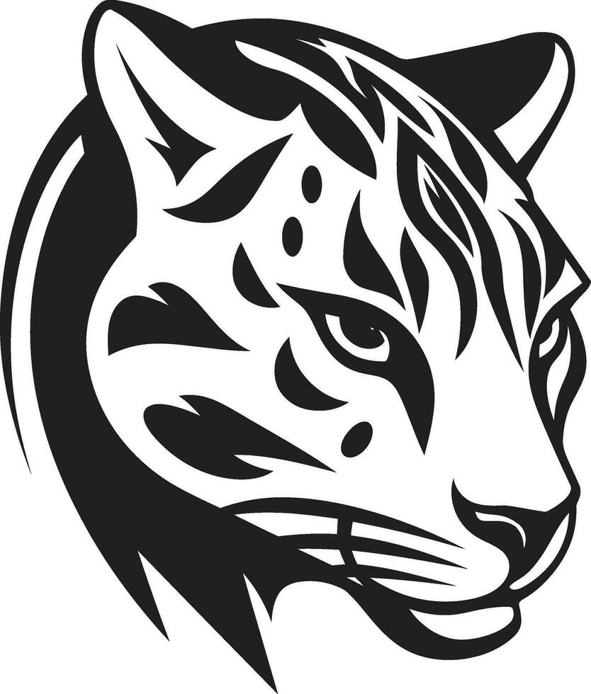 wilde stilte vector ocelot icoon vallen van de avond jager ocelot logo embleem