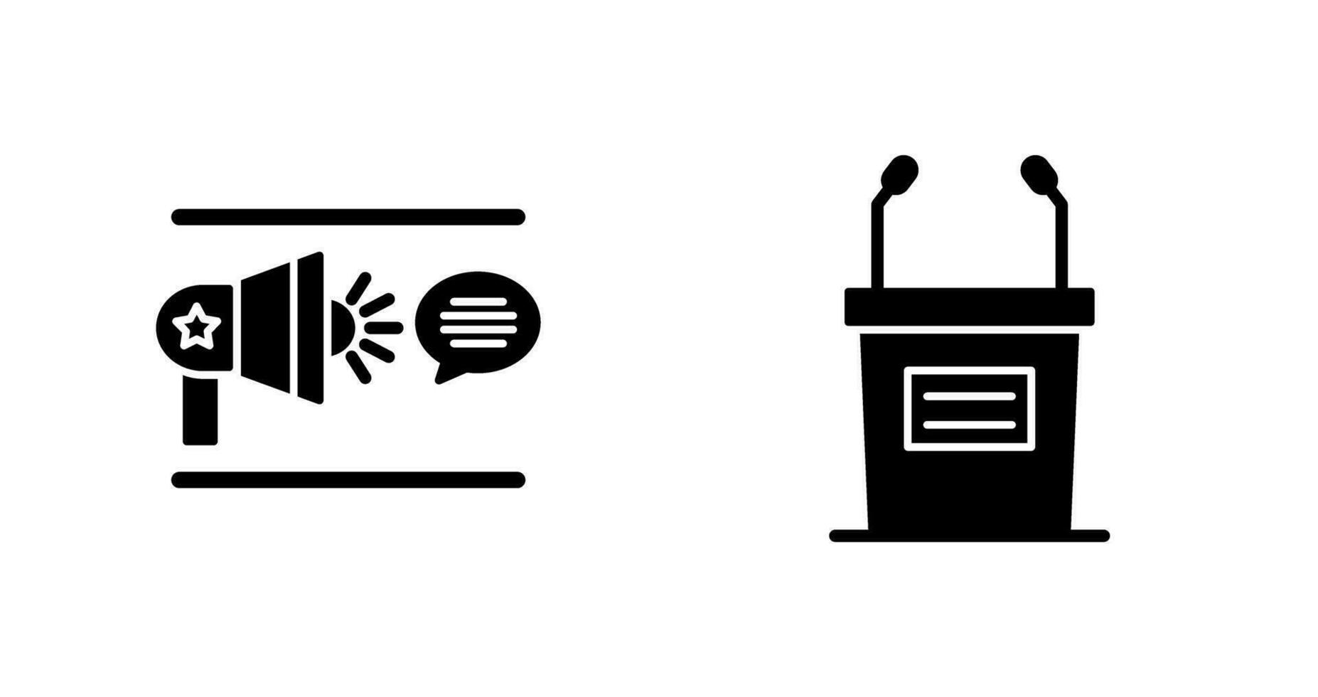 vrijheid van toespraak en debat icoon vector