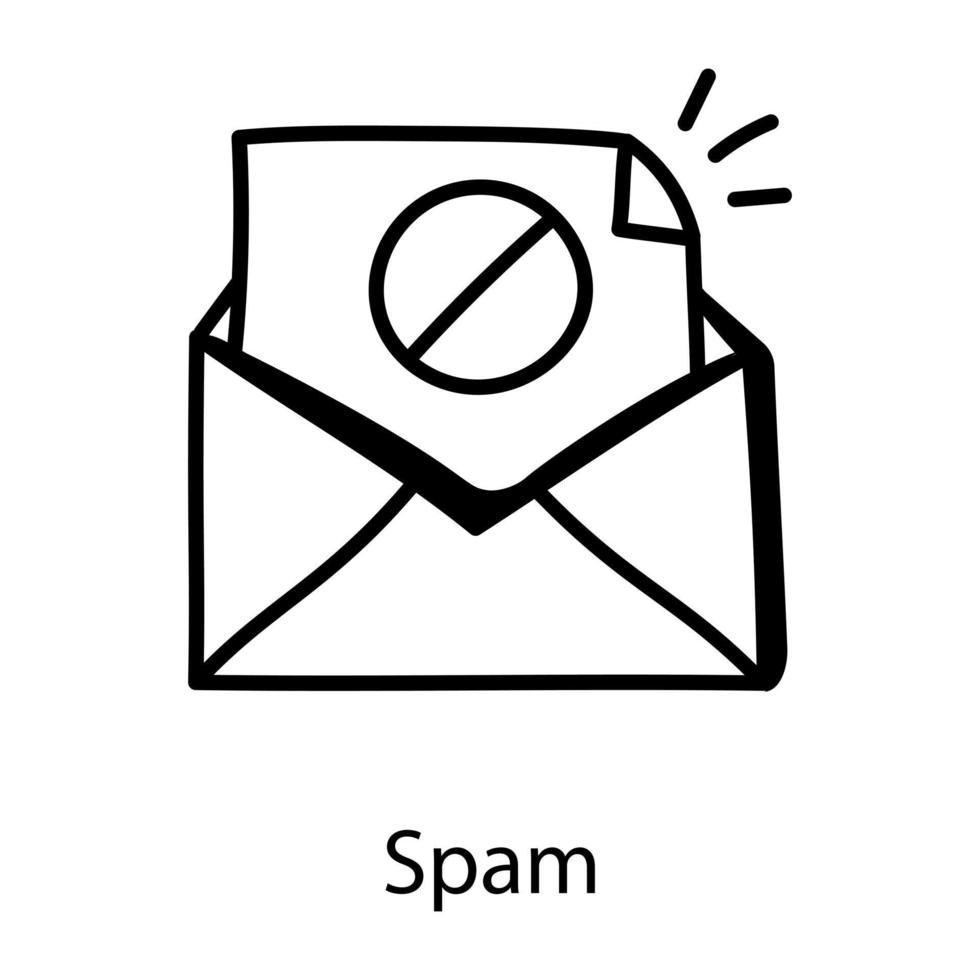 spam mail en bericht vector