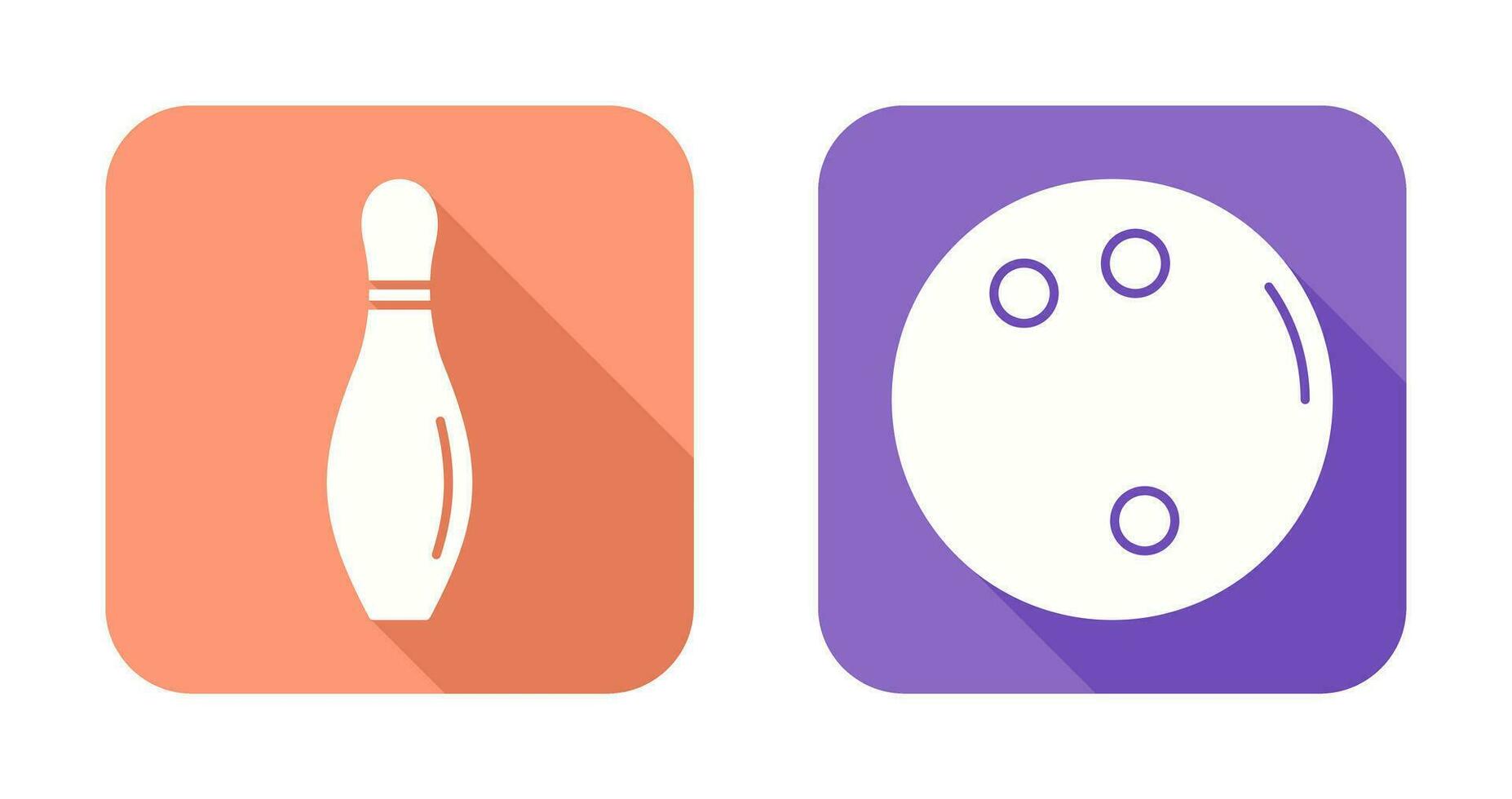 bowling pin en bowling bal icoon vector