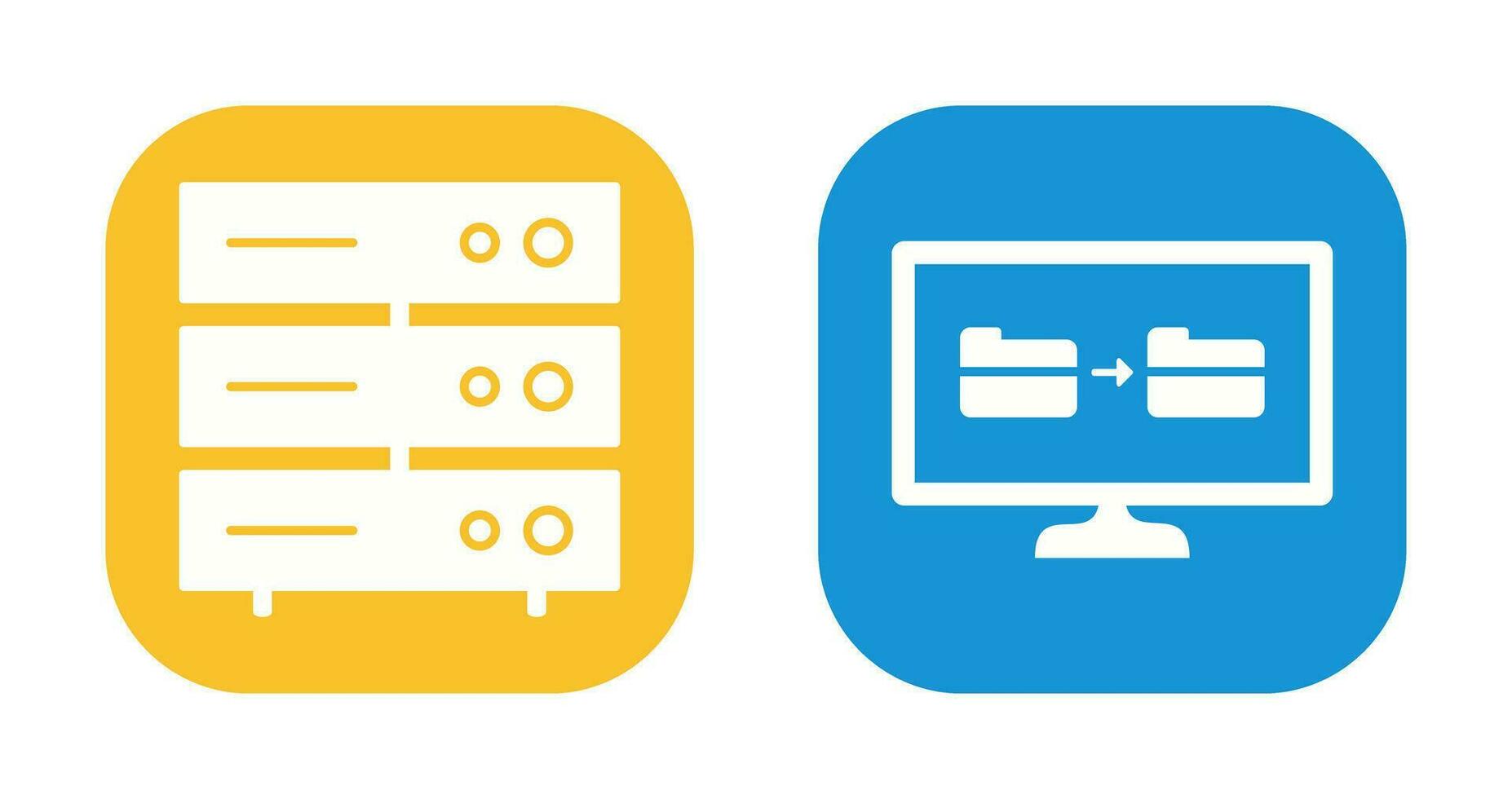 server netwerk en het dossier sharing icoon vector