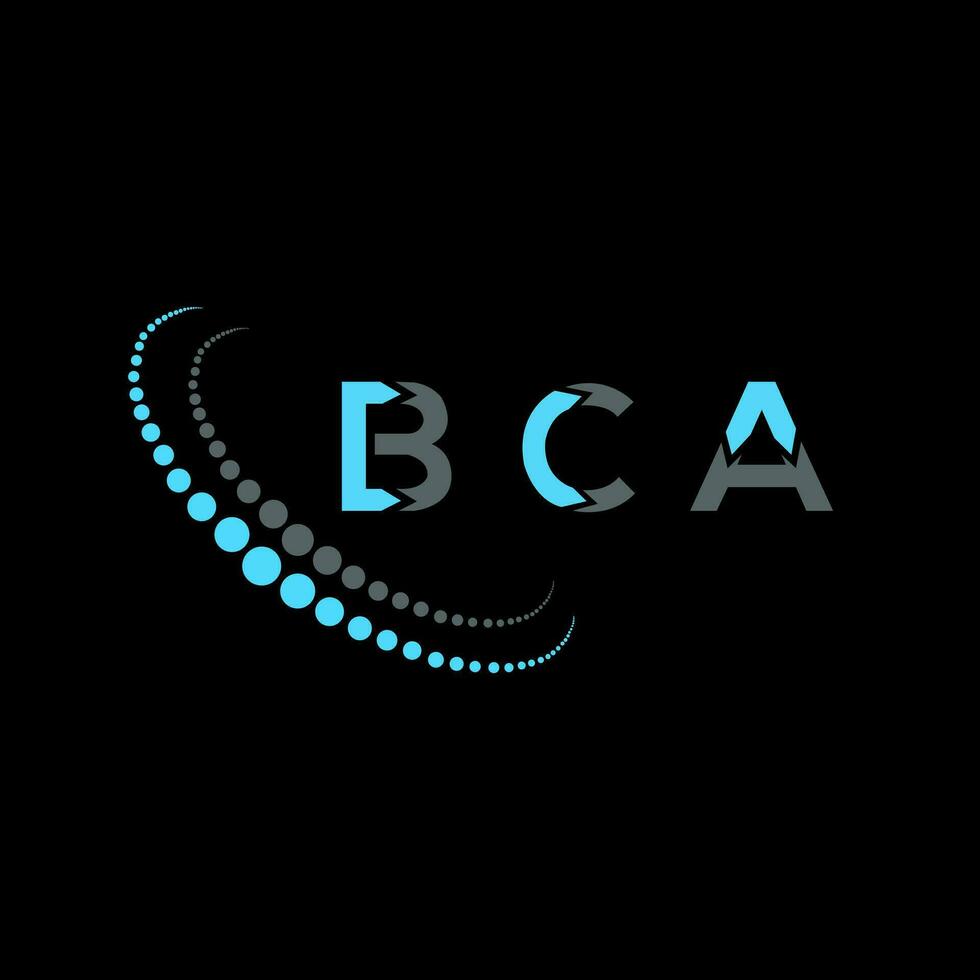 bca brief logo creatief ontwerp. bca uniek ontwerp. vector