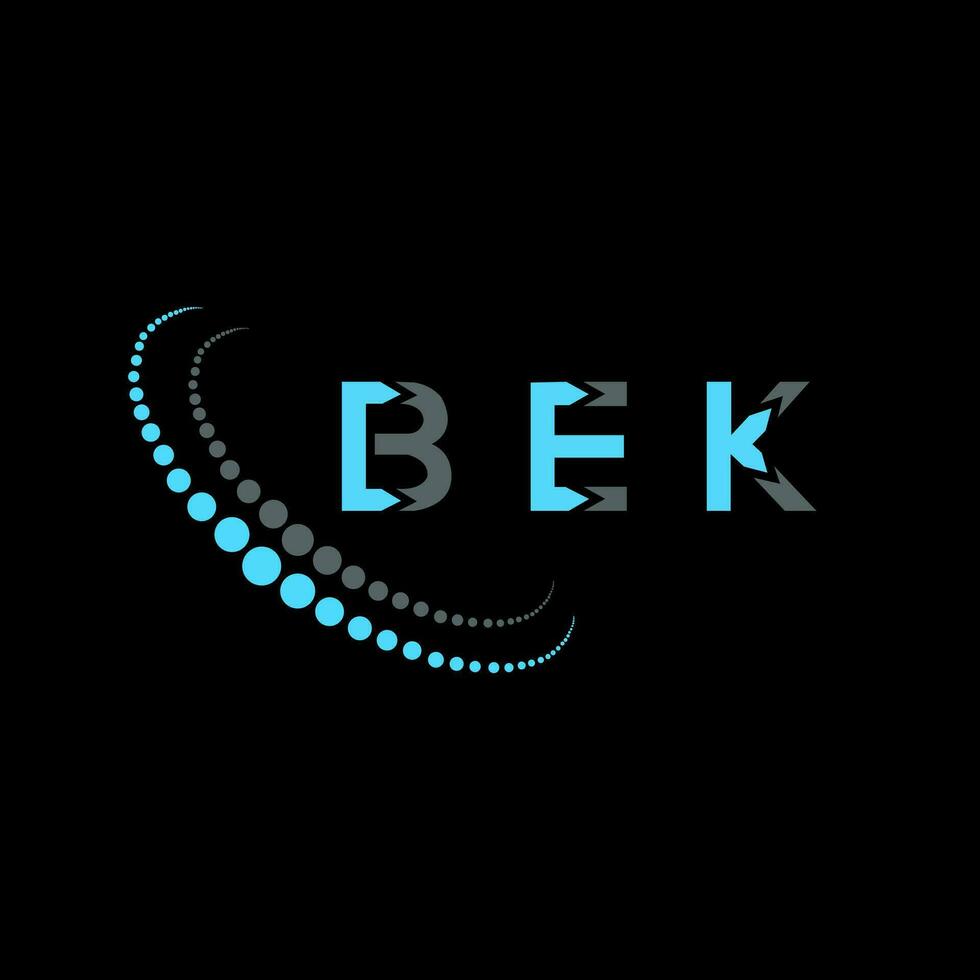 bek brief logo creatief ontwerp. bek uniek ontwerp. vector