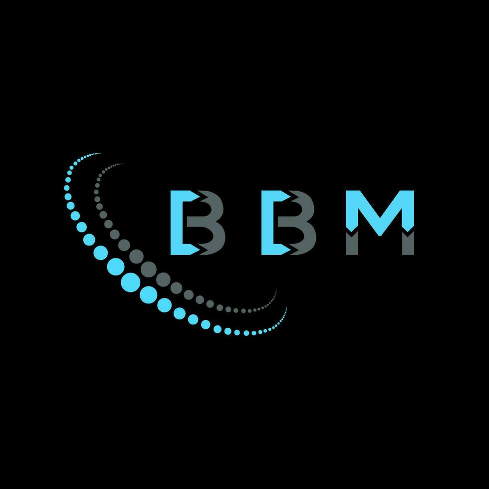 bbm brief logo creatief ontwerp. bbm uniek ontwerp. vector