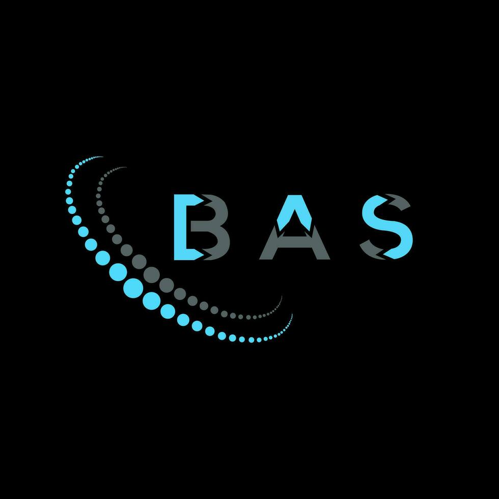 bas brief logo creatief ontwerp. bas uniek ontwerp. vector