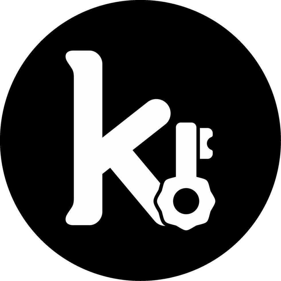 klein k vector icoon