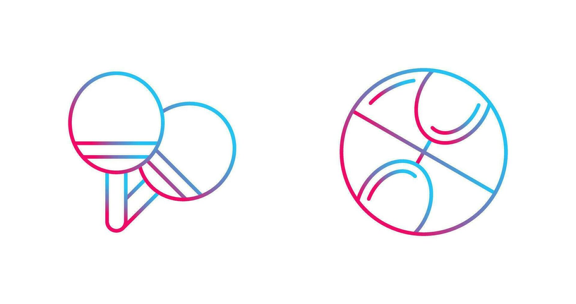 ping pong en basketbal icoon vector