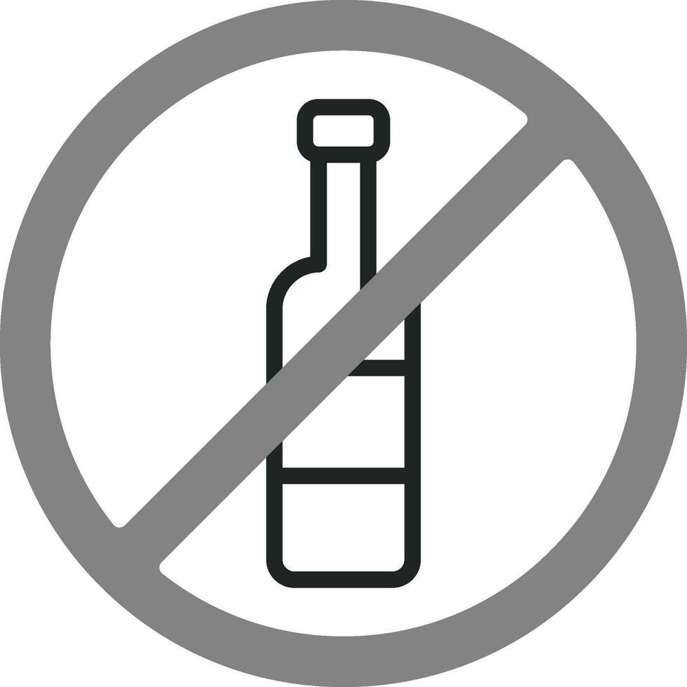 Nee alcohol vector icoon