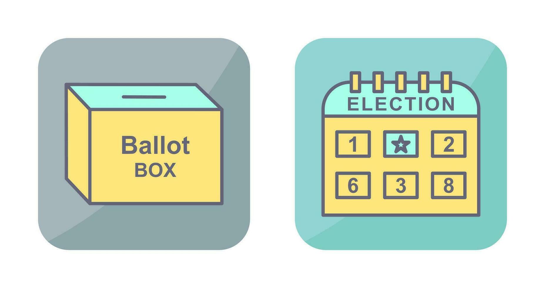 stemming doos en verkiezing dag icoon vector