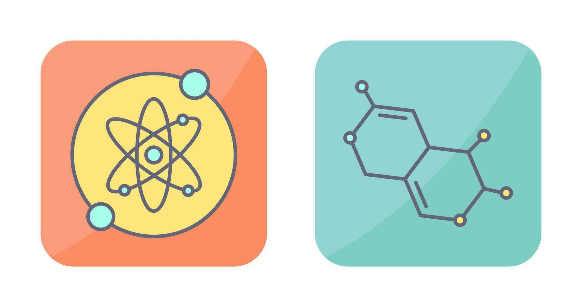 proton en molecuul icoon vector