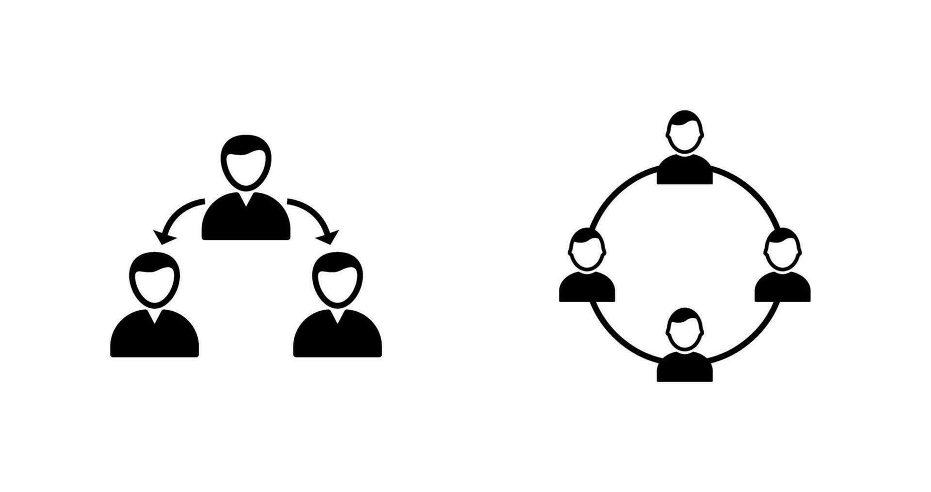 verbonden gebruiker en netwerk groep icoon vector