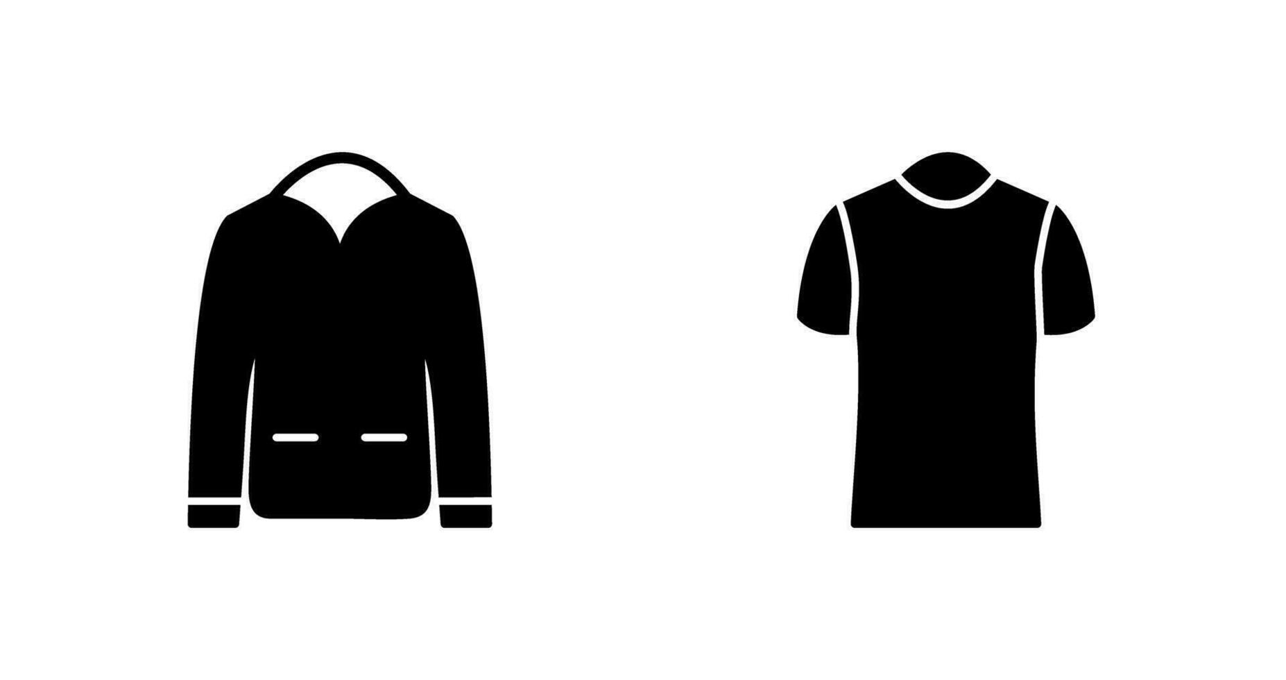 Mannen jasje en polo overhemd icoon vector