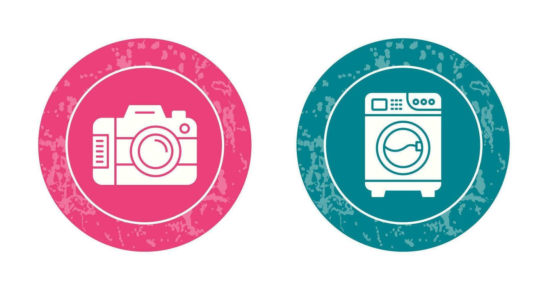 digitaal camera en het wassen icoon vector