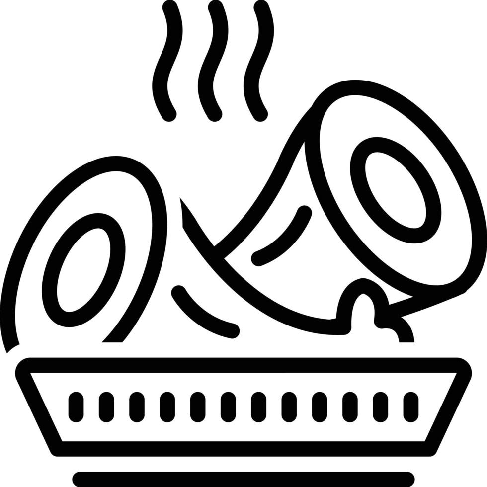 lijnpictogram voor lunchvlees vector