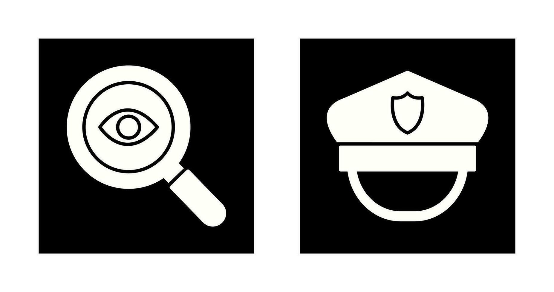 detective en Politie hoed icoon vector