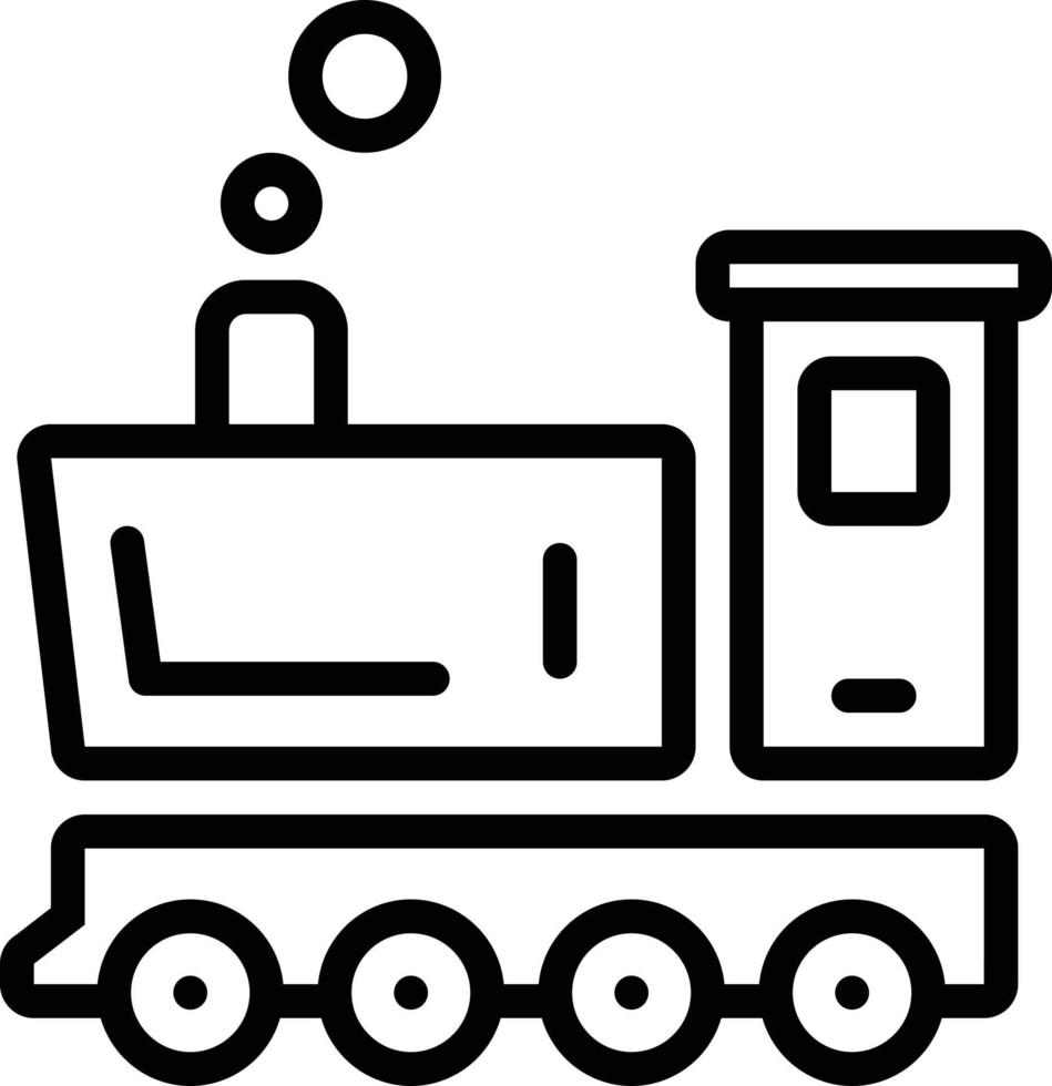 lijnpictogram voor stoommachine vector