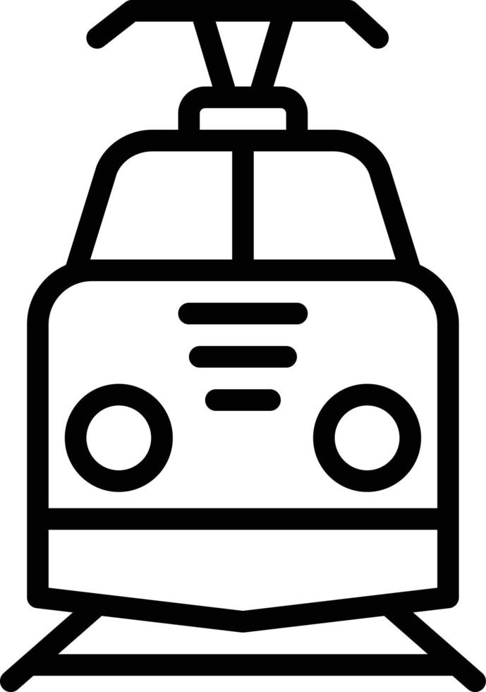 lijn pictogram voor trein vector