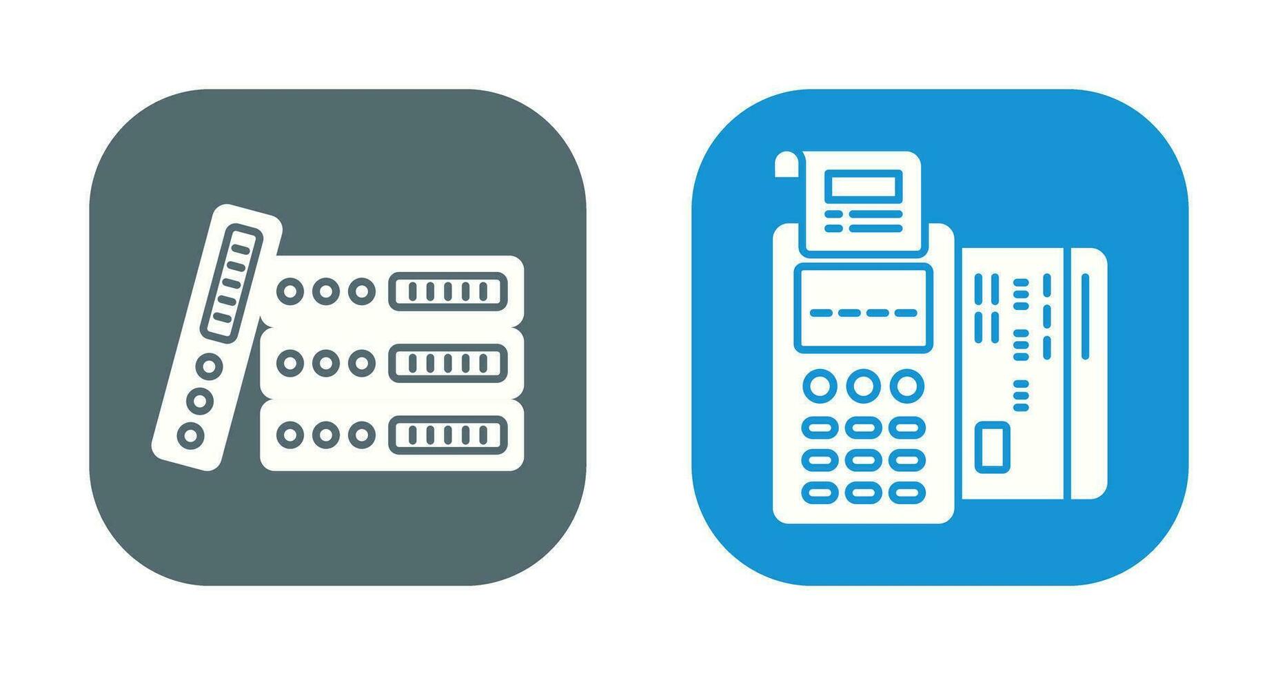 bindmiddelen en pos terminal icoon vector