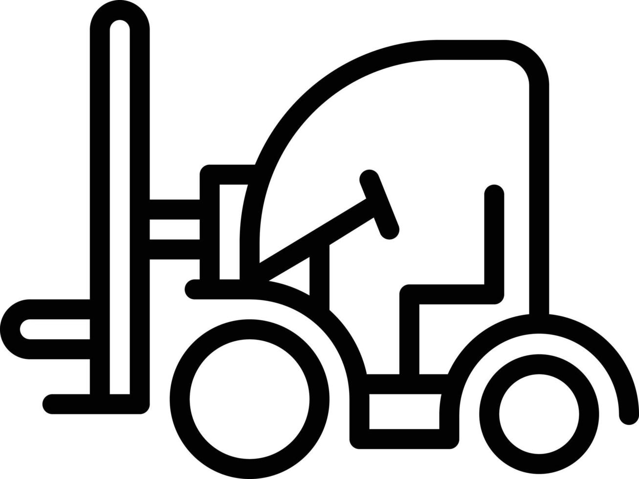 lijnpictogram voor vorkheftruck vector