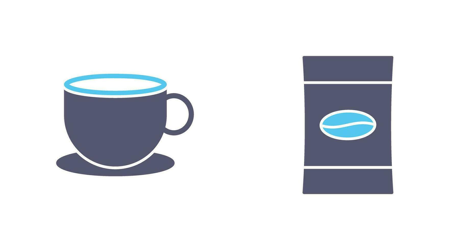 thee en koffie pakket icoon vector