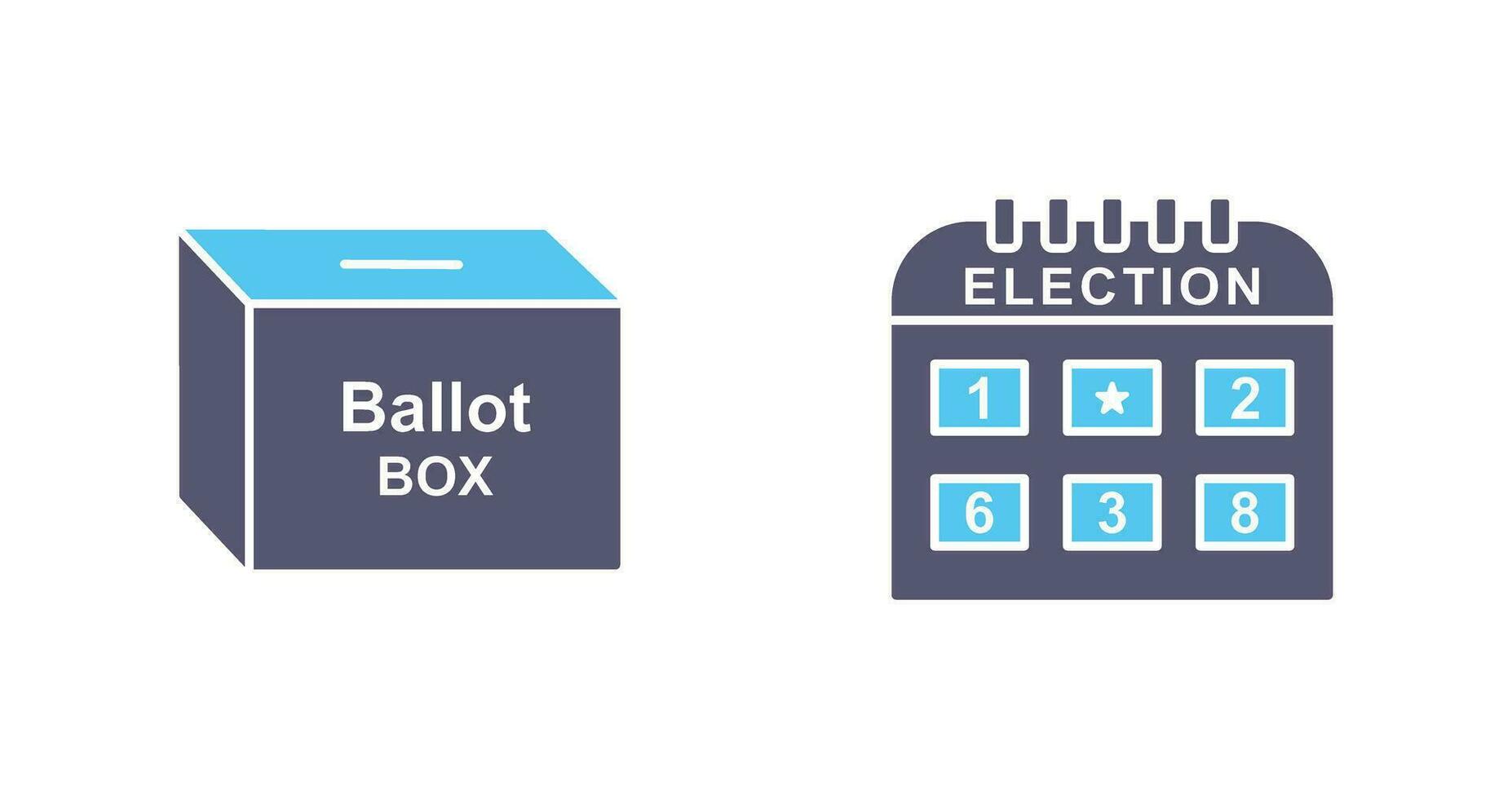 stemming doos en verkiezing dag icoon vector