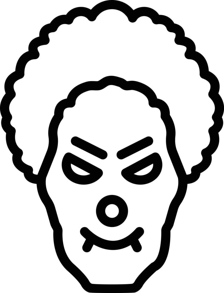 lijnpictogram voor monsterclown vector