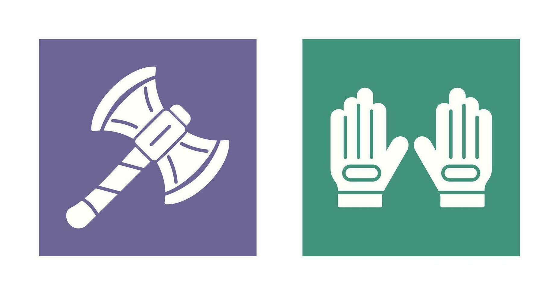 bijl en handschoen icoon vector