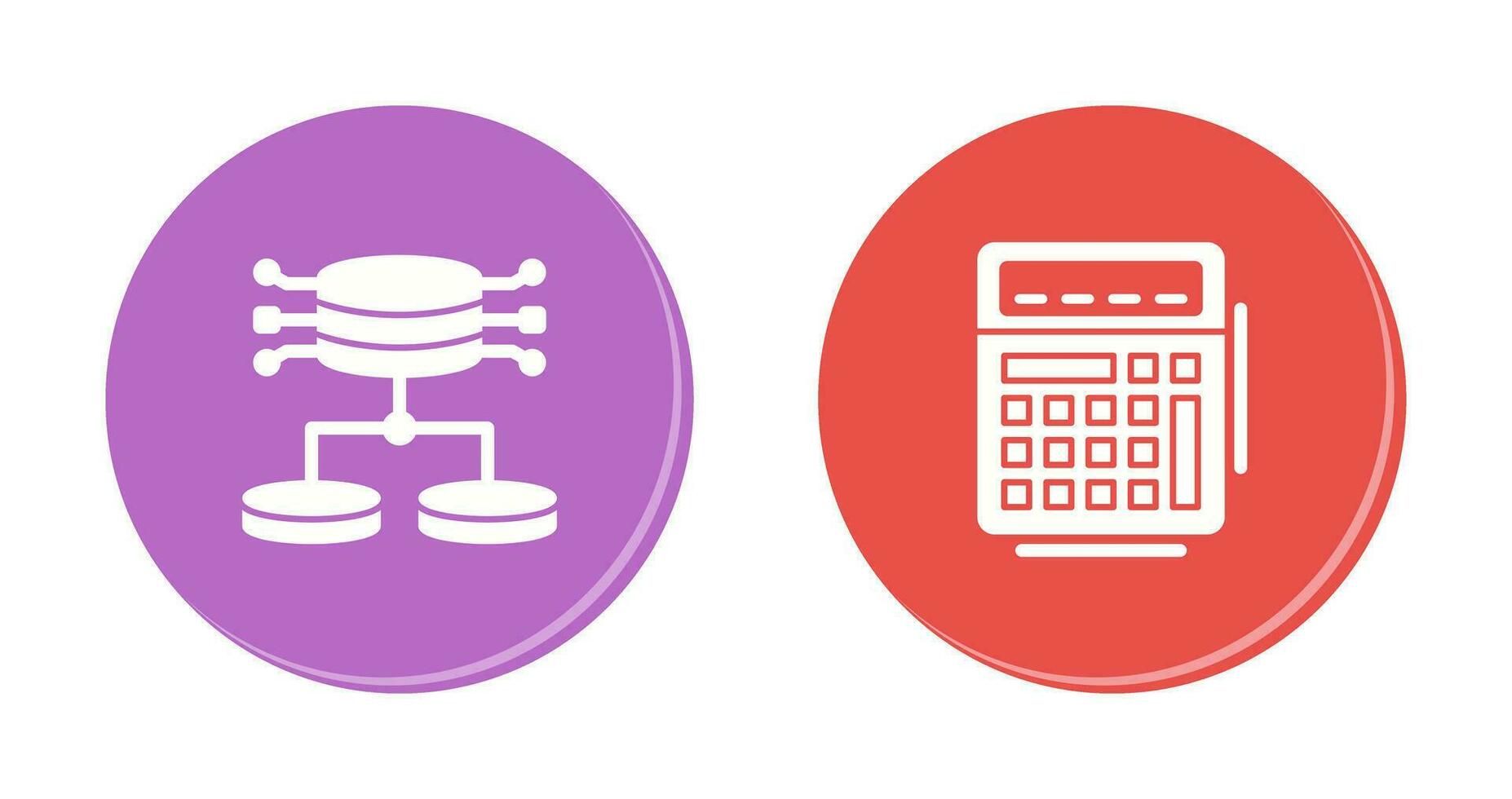 gestructureerd gegevens en rekenmachine icoon vector
