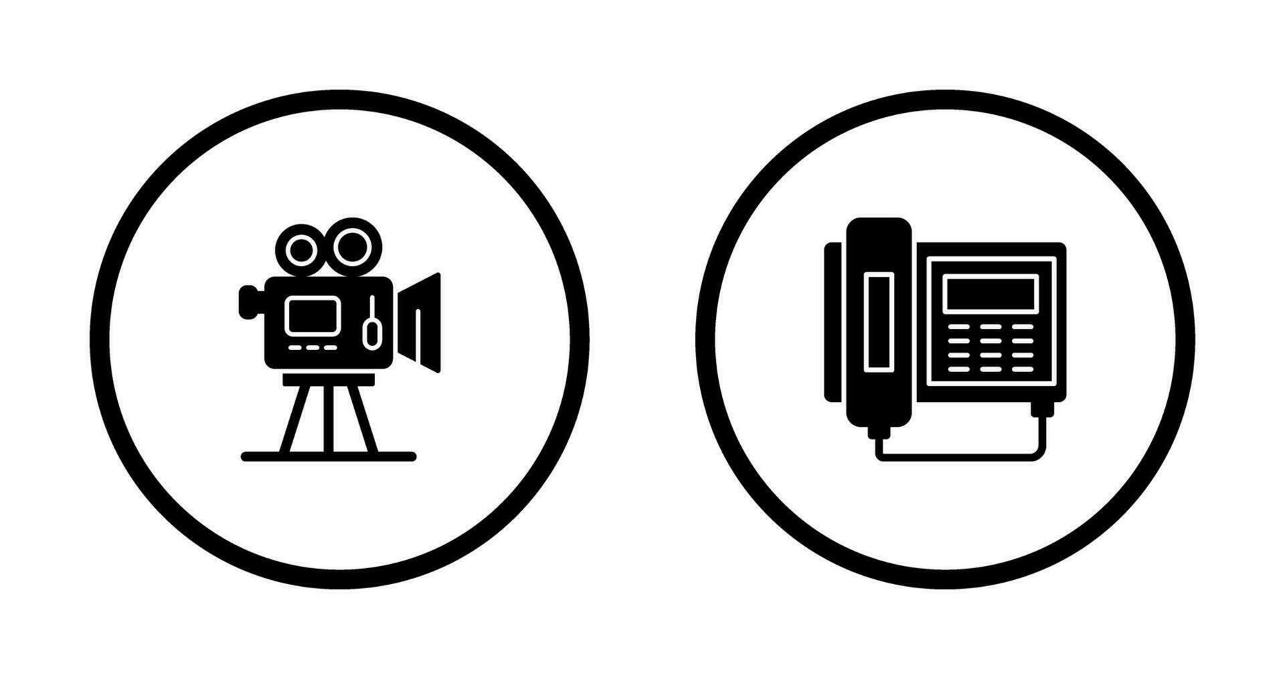 film camera en telefoon icoon vector
