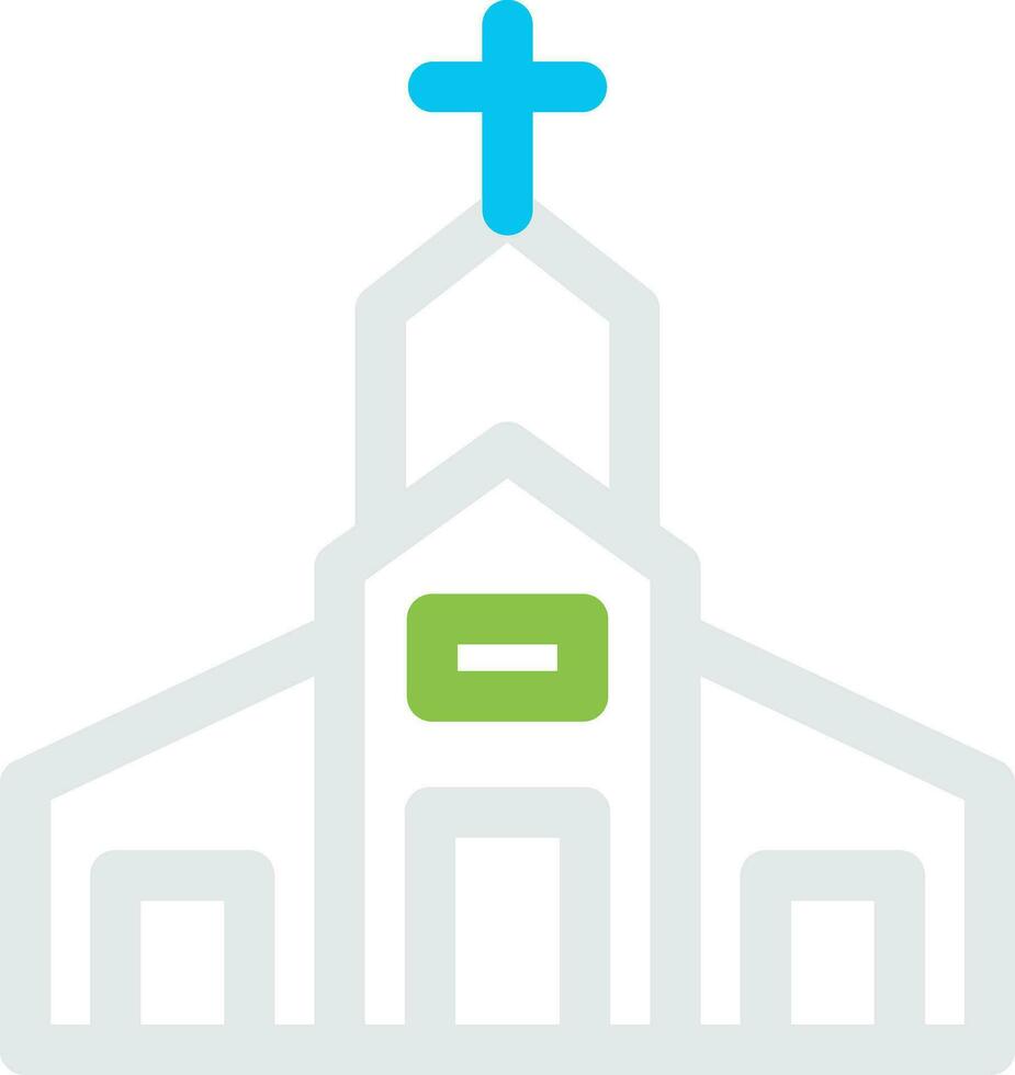 kerk creatief icoon ontwerp vector