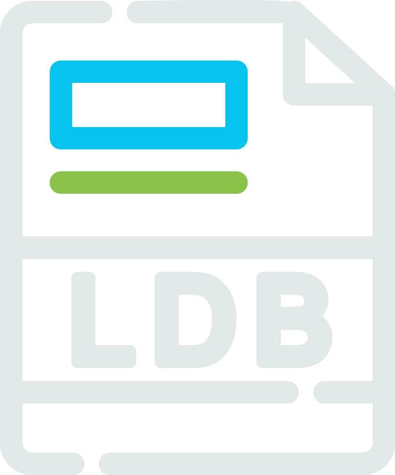 ldb creatief icoon ontwerp vector