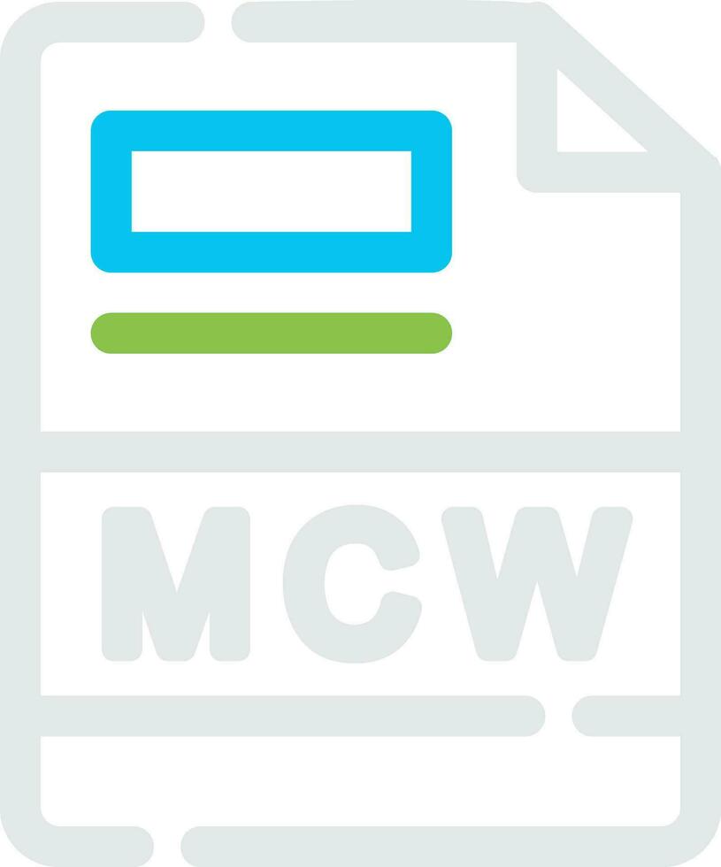 mcw creatief icoon ontwerp vector