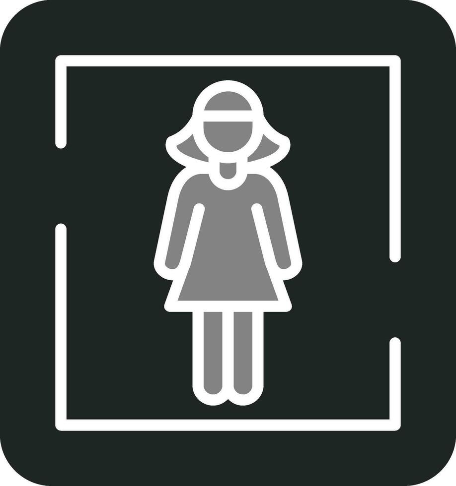 vrouw toilet teken vector icoon