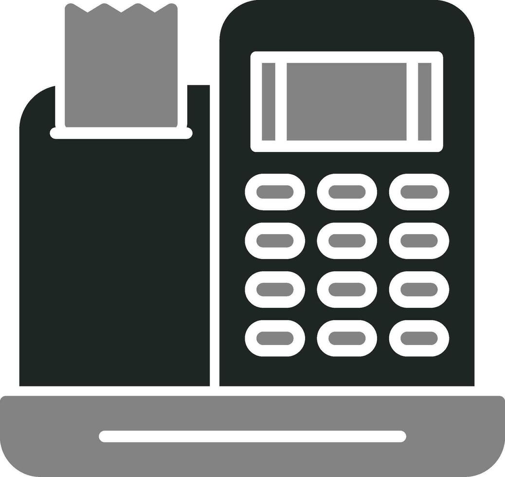 contant geld registreren vector icoon