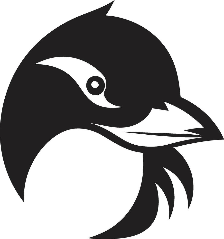 gebeeldhouwd elegantie zwart pinguïn pictogrammen ijzig aanwezigheid majestueus pinguïn zwart vector vogel embleem in noir