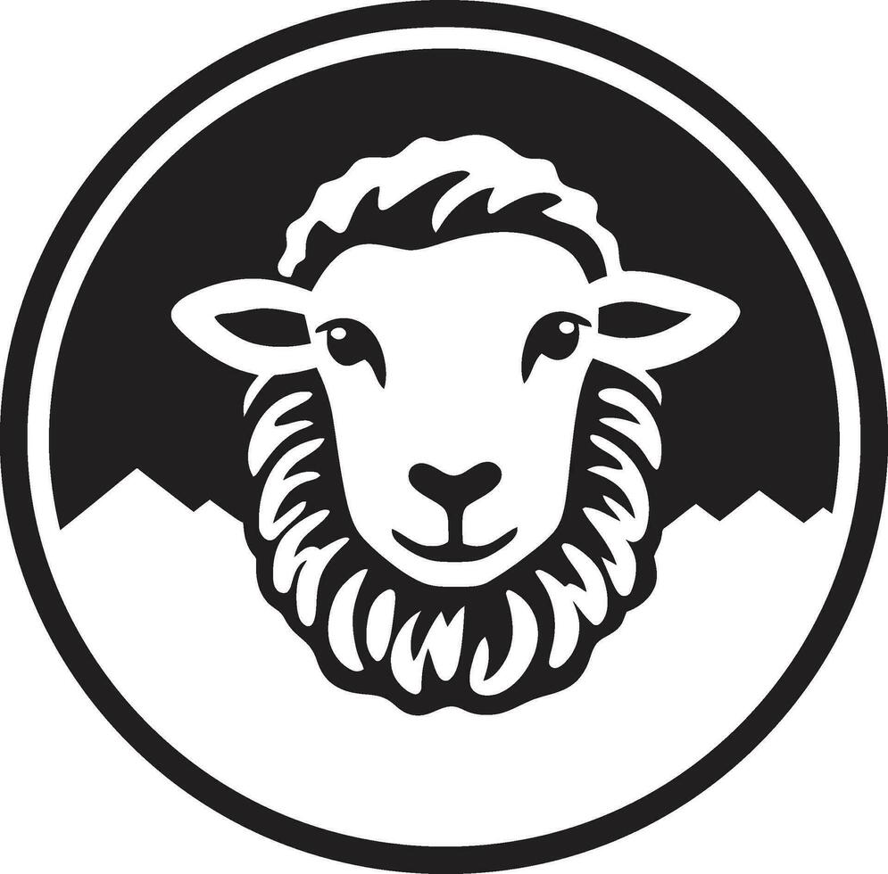 strak schapen- insigne vector schoonheid majestueus middernacht silhouet wollig uitmuntendheid