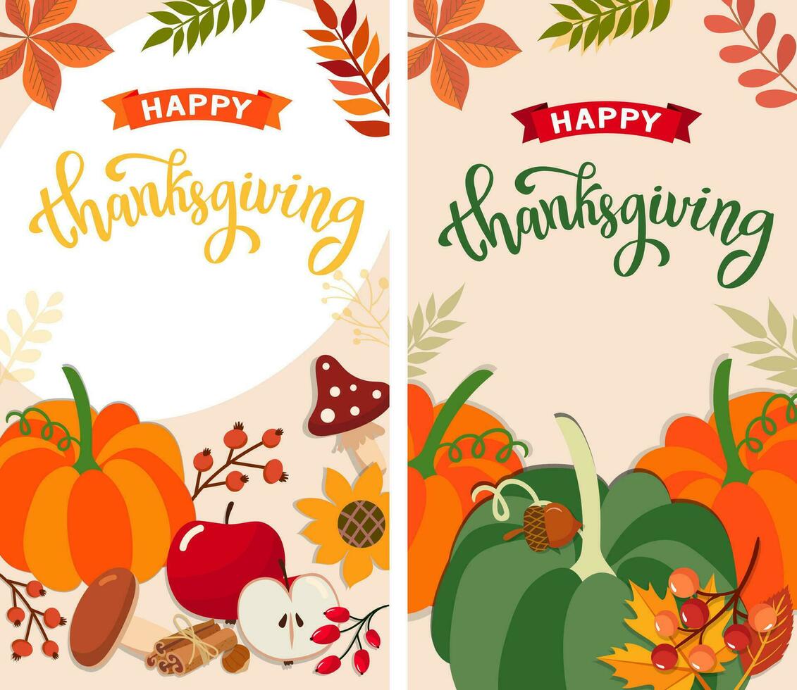 vegen kaart voor dankzegging uitverkoop. herfst achtergrond. vector afbeelding, pompoen, gebladerte, belettering