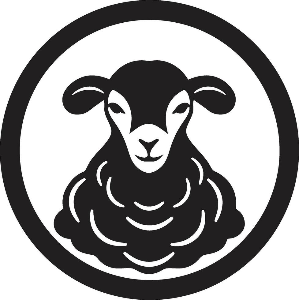 wollig visie zwart schapen embleem iconisch middernacht schapen vector kunstenaarstalent