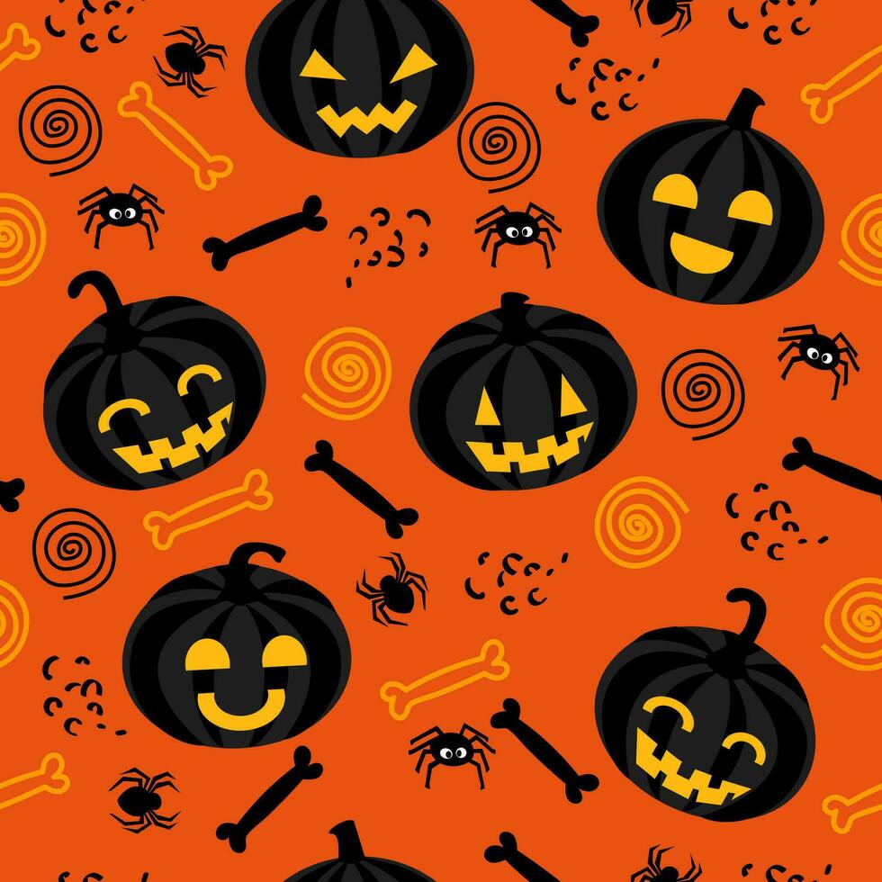 halloween naadloos patroon voor afdrukken, vector beeld