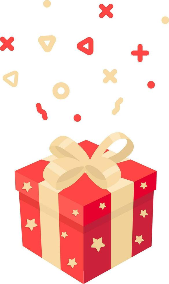 rood geschenk doos 3d illustratie vector