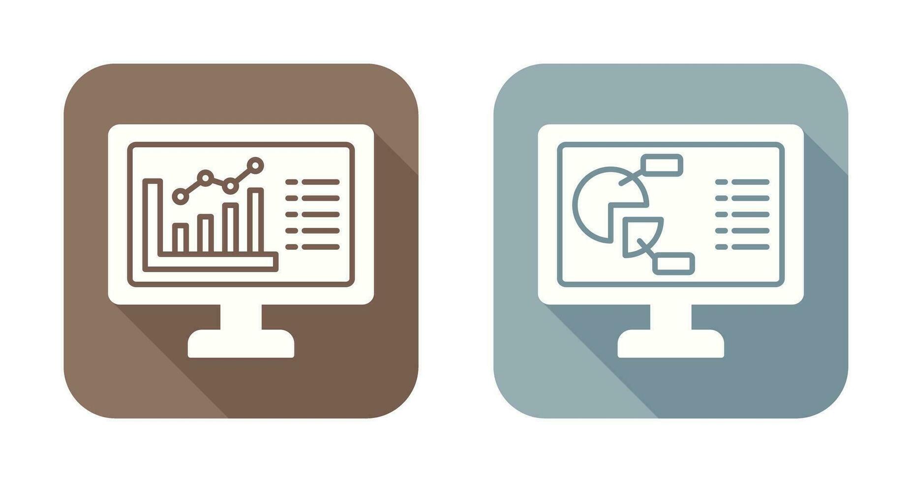 diagram en taart tabel icoon vector