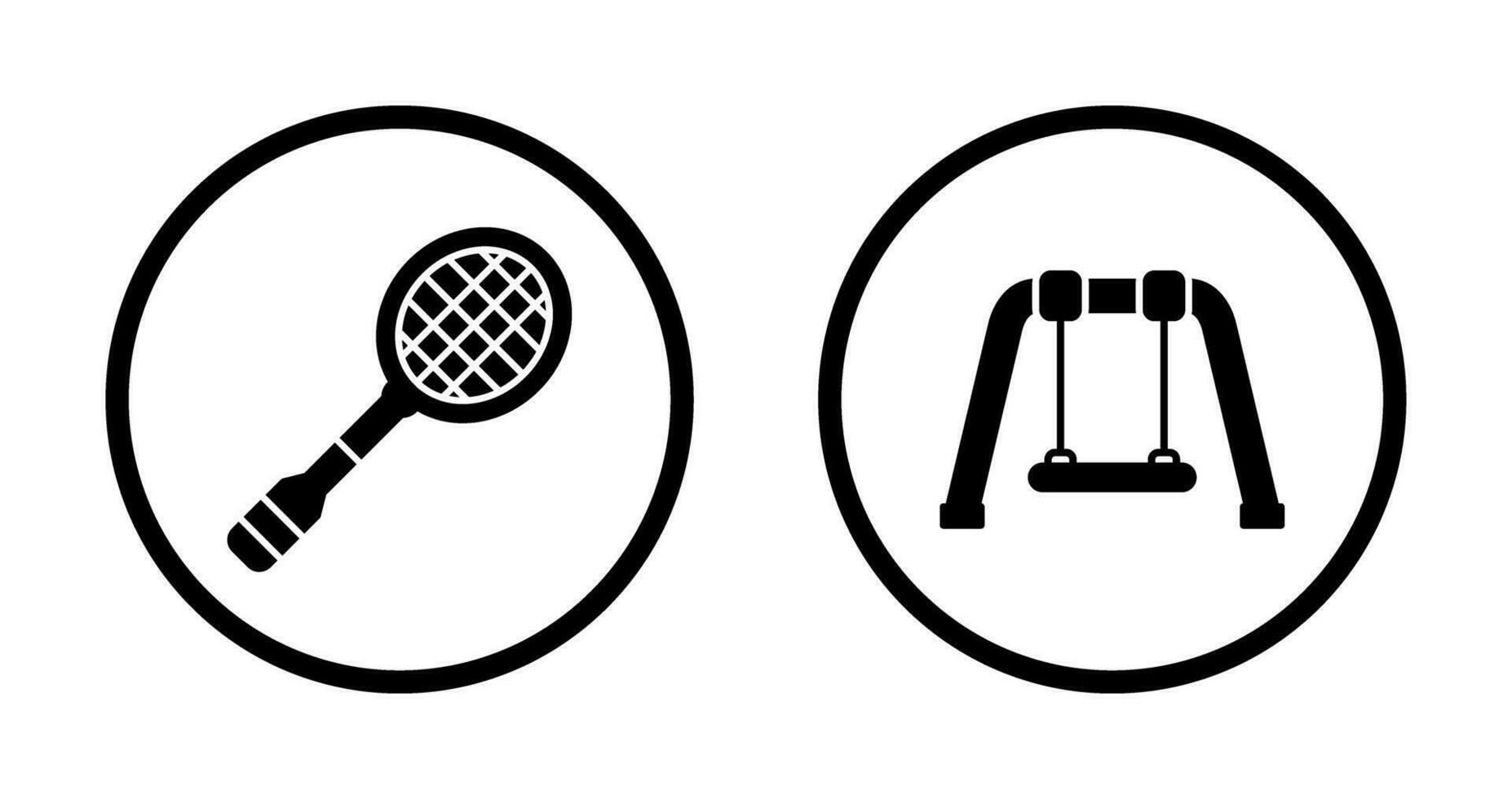 racket en schommel icoon vector