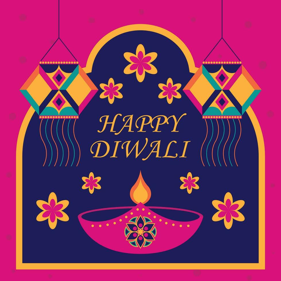 diwali thema icoon esthetiek, Indisch vakantie viering diwali vector